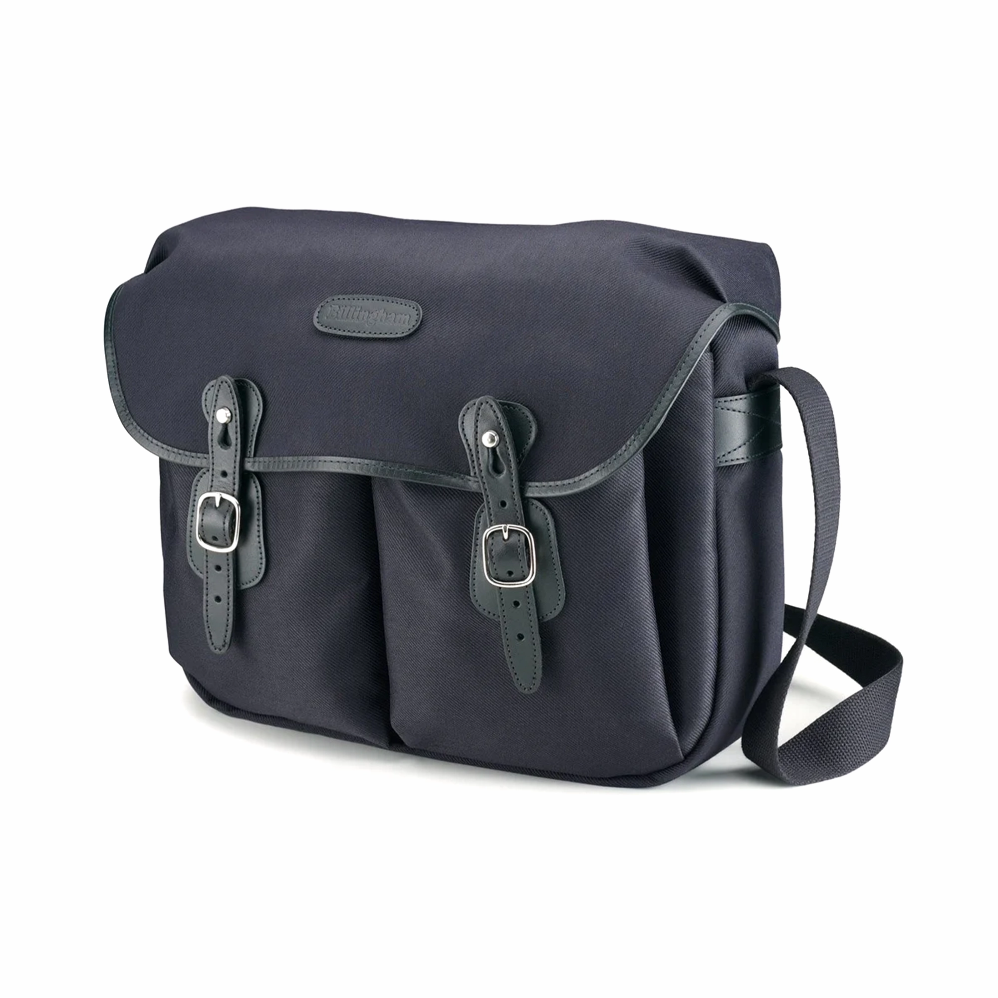 Shop Now Save Online Exclusive Savings Billingham Hadley Large Shoulder Bag, 8L - Black Fibrenyte / Black Leather (Olive Lining)