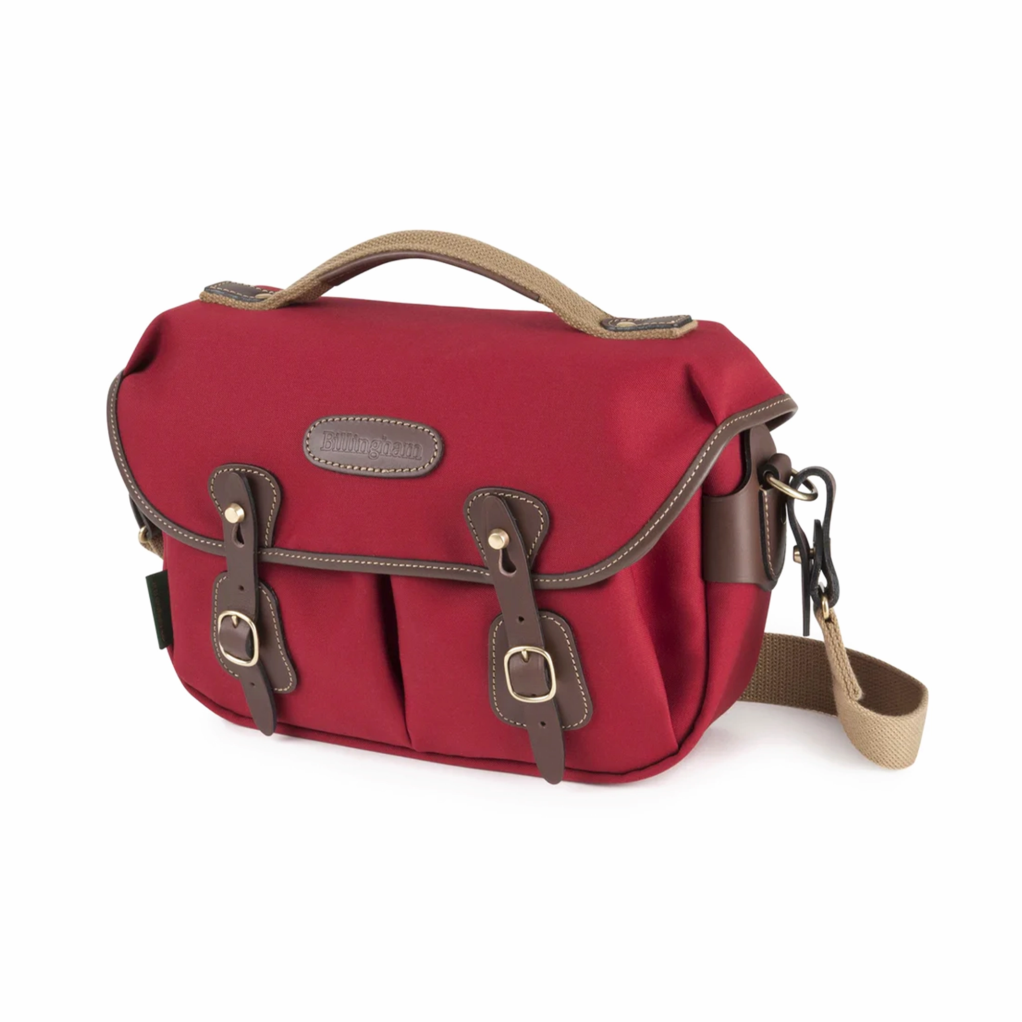 Billingham Hadley Small Pro Shoulder Bag, 3.5L - Burgundy Canvas / Chocolate Leather (Chocolate Lining) Limited Stock Hot Deal