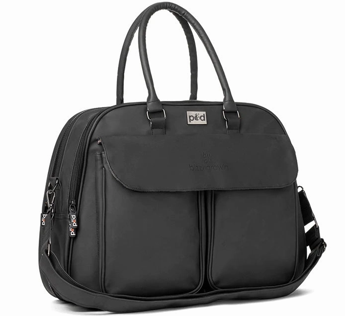 Bizzi Growin Baby Travel Crib Changing Bag Pod ? - Vegan Leather Best Seller Deal