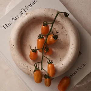 BLACK BLAZE Halo Marble Tray, ?20cm, Travertine