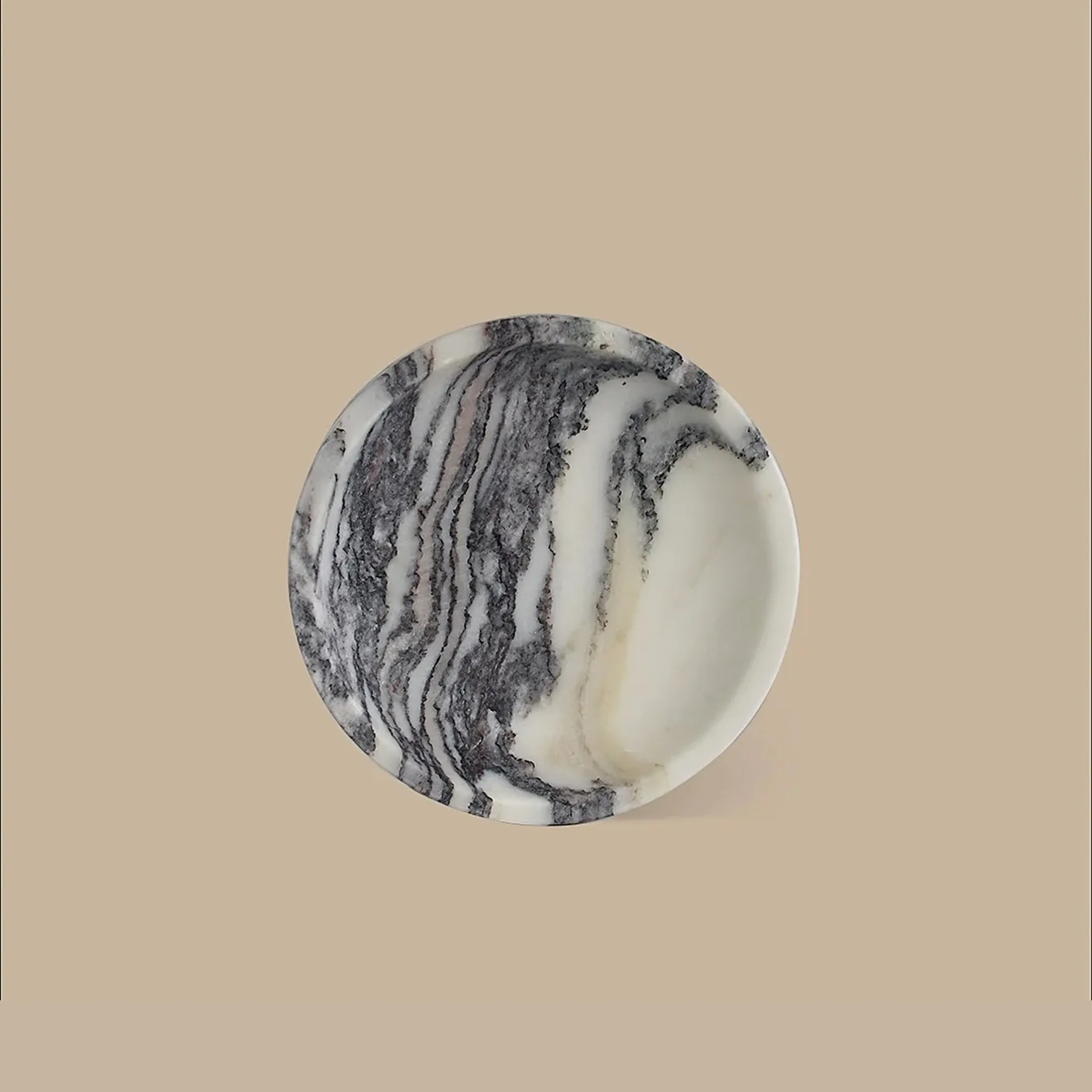 BLACK BLAZE Linea Small Marble Dish, D10cm, Calacatta Viola