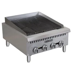 Black Diamond - BDCTC-24, Heavy Duty Gas Charbroiler, 4 Burner, 80K Ng