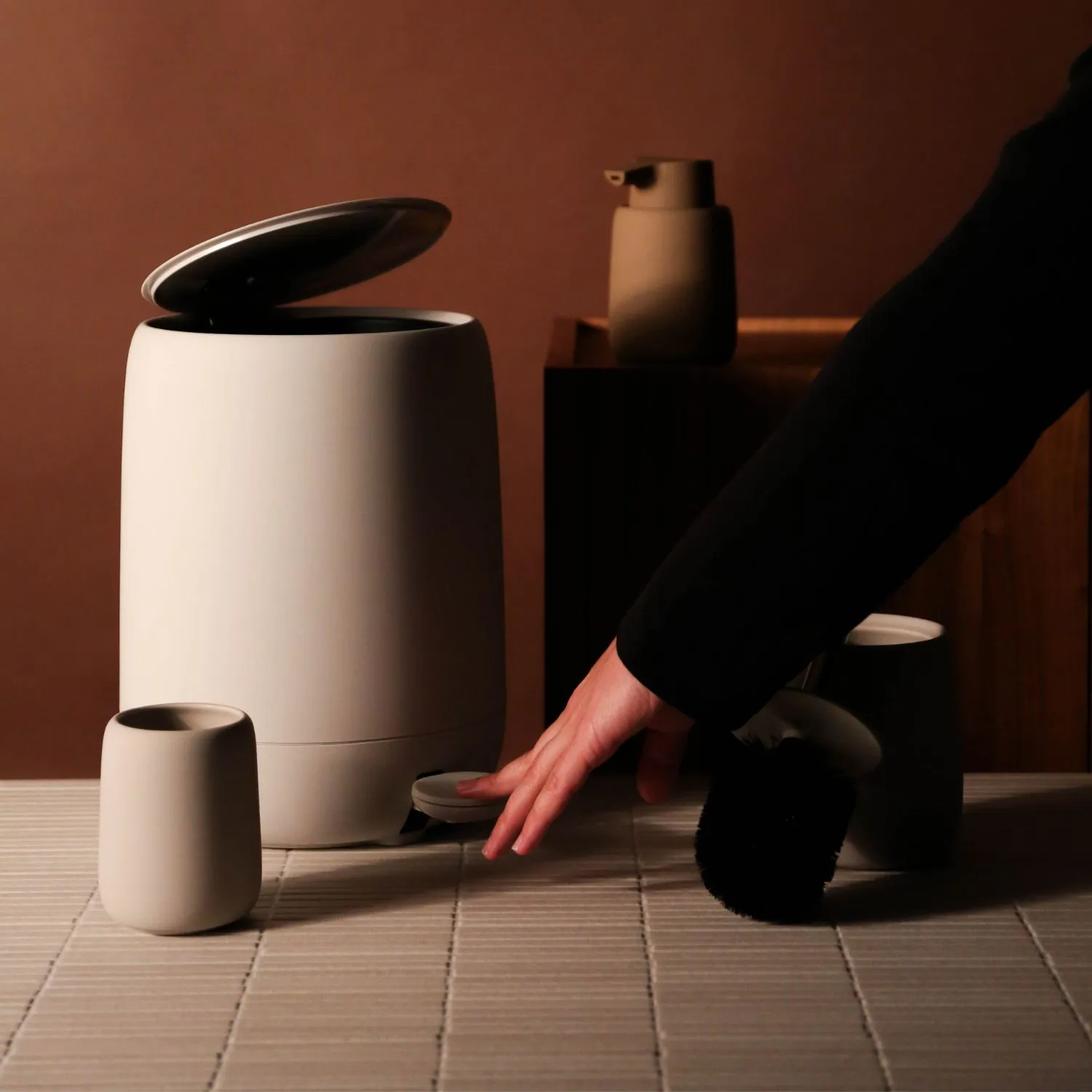 BLOMUS Sono Pedal Bin, H30cm, L, Moonbeam