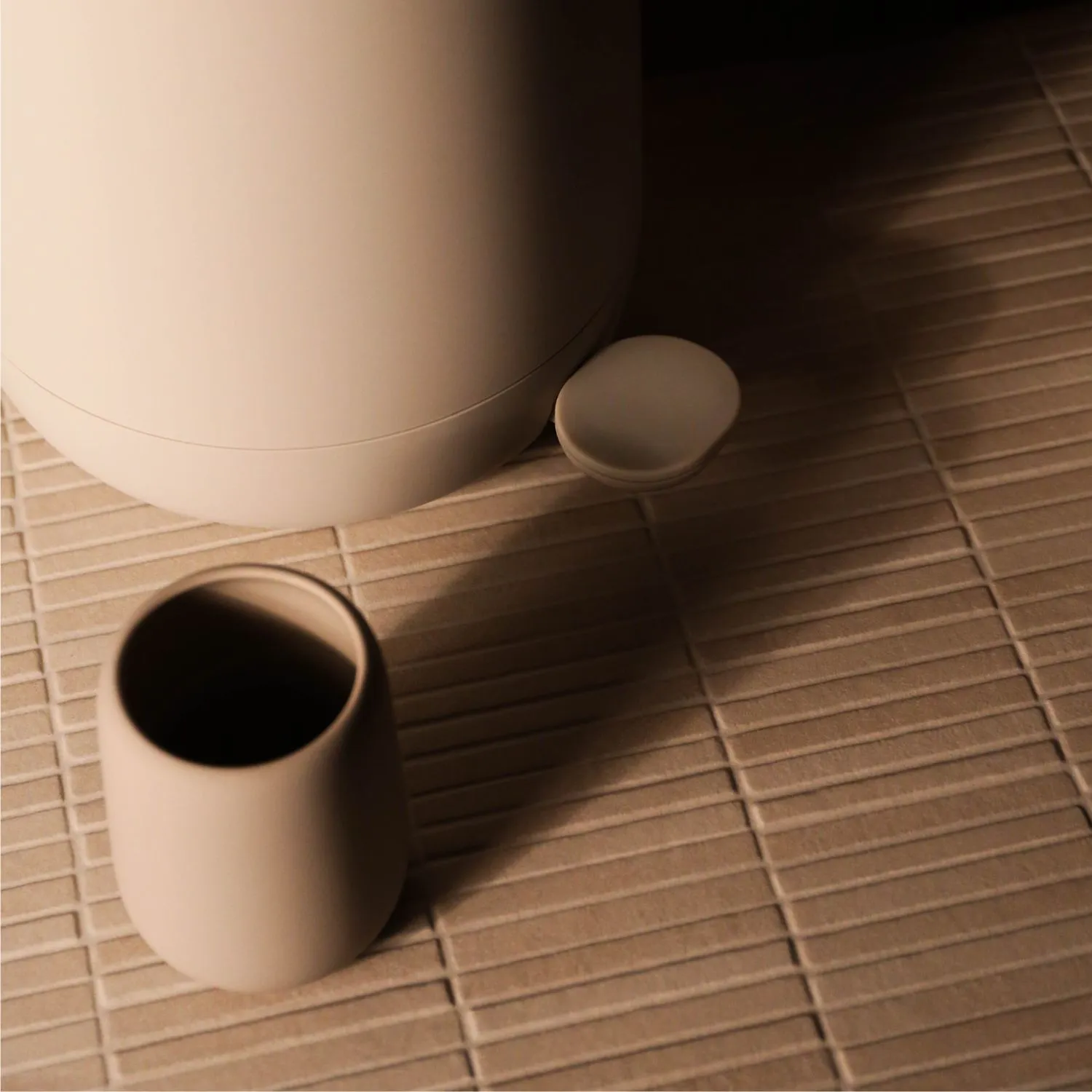 BLOMUS Sono Tumbler/Toothbrush Holder, H10.7cm, Moonbeam