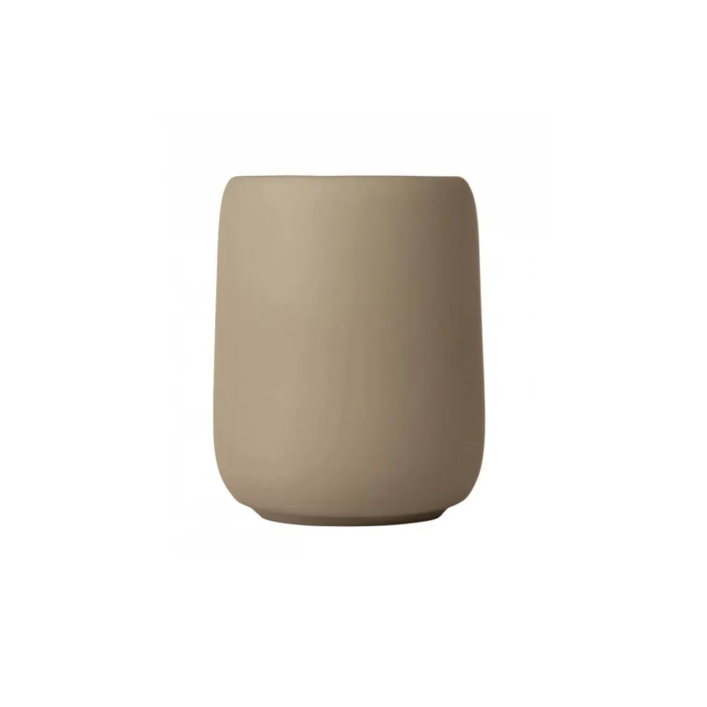 BLOMUS Sono Tumbler/Toothbrush Holder, H10.7cm, Tan