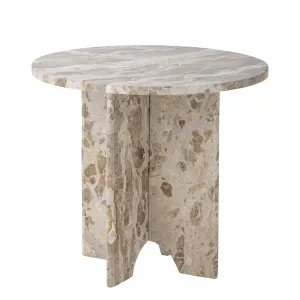 BLOOMINGVILLE Jasmia Marble Side Table, Brown