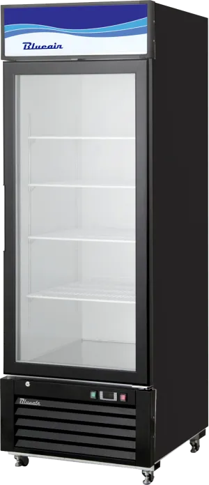 Blue Air - BKGM23B-HC, 23 CuFt. 1 Glass Door Refrigerator (Swing), R-290 Refrigerant