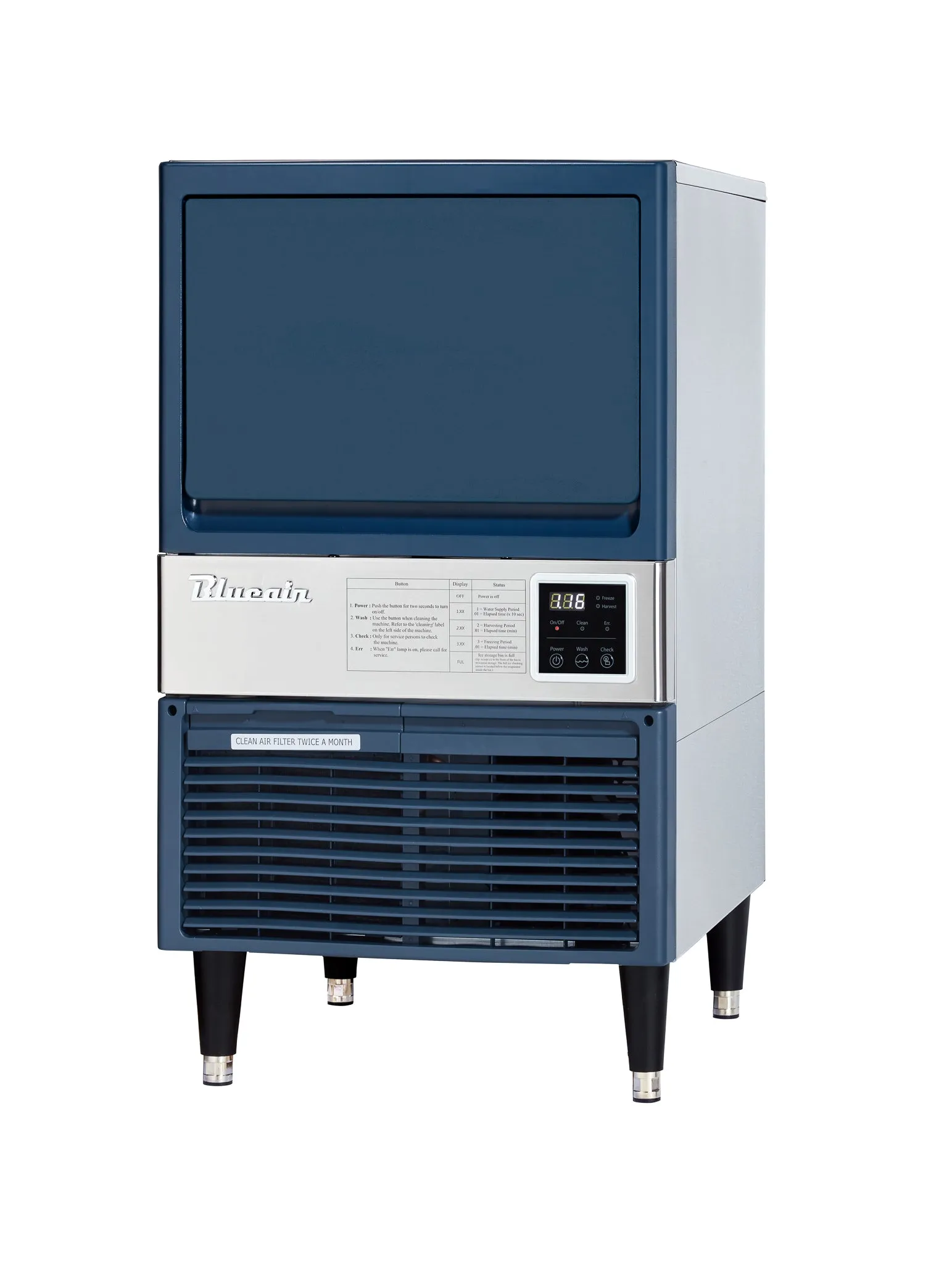 Blue Air - BLUI-100A, 128 Lbs Production, 55lbs Storage, 19 2/3" W x 25 5/8"D x 38"H, 115v/60/1