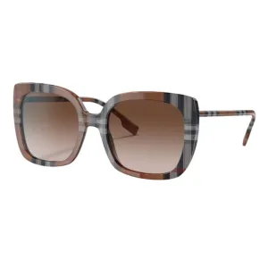 Exclusive Deal Inside Exclusive Online Discount Burberry Caroll Be4323 400513 WomenS Sunglasses - Brown Check Square Frame, Gradient Brown Lenses