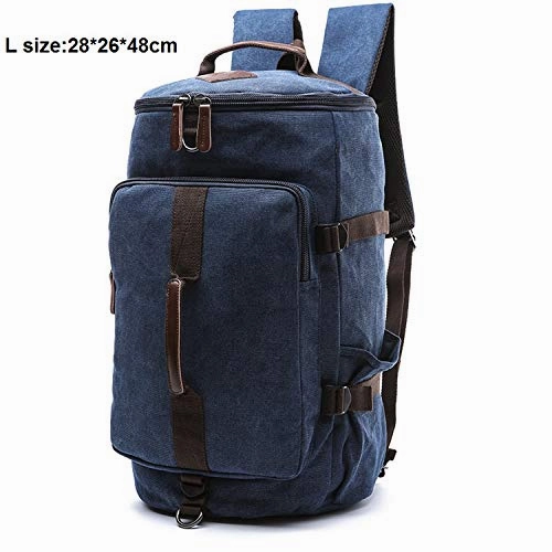 Steal Todays Offer Hot Sale Alert Canvas Men Luggage Bag Carry On Luggage Travel Bags Man Duffel Weekend Bag Travel Backpack,Blue L