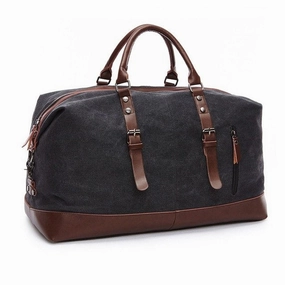 Canvas Travel Bag Men Leather Handbag Male Carry On Luggage Duffel Bags Women Overnight Big Today Only Steal Clearance Event
