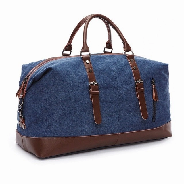 Canvas Travel Bag Men Leather Handbag Male Carry On Luggage Duffel Bags Women Overnight Big Today Only Discount