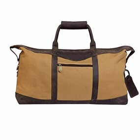 Save More Now Hot Discount Deal Canyon Outback Utah Canyon Collection 22 Inch Canvas And Leather Duffel Bag, Beige/Brown, One Size