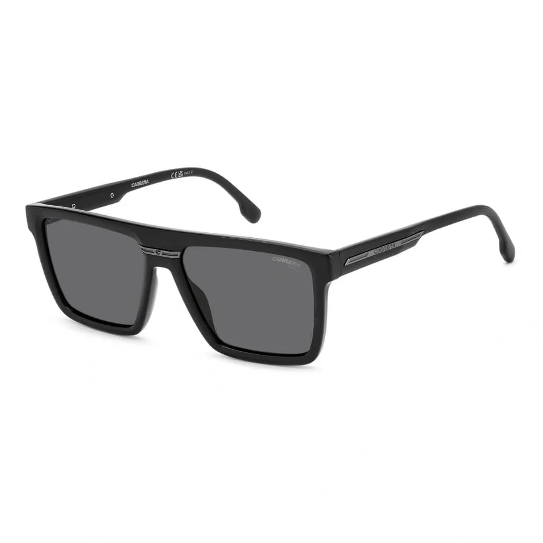 Grab Todays Deal Special Price Today Carrera Victory C 03/S 807/58M9 Unisex Square Sunglasses - Black/Grey Polarised