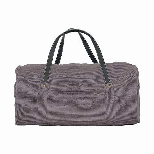 Cb Station Modern Round Travel Duffel Bag, Corduroy (Gray) Clearance Steal Today