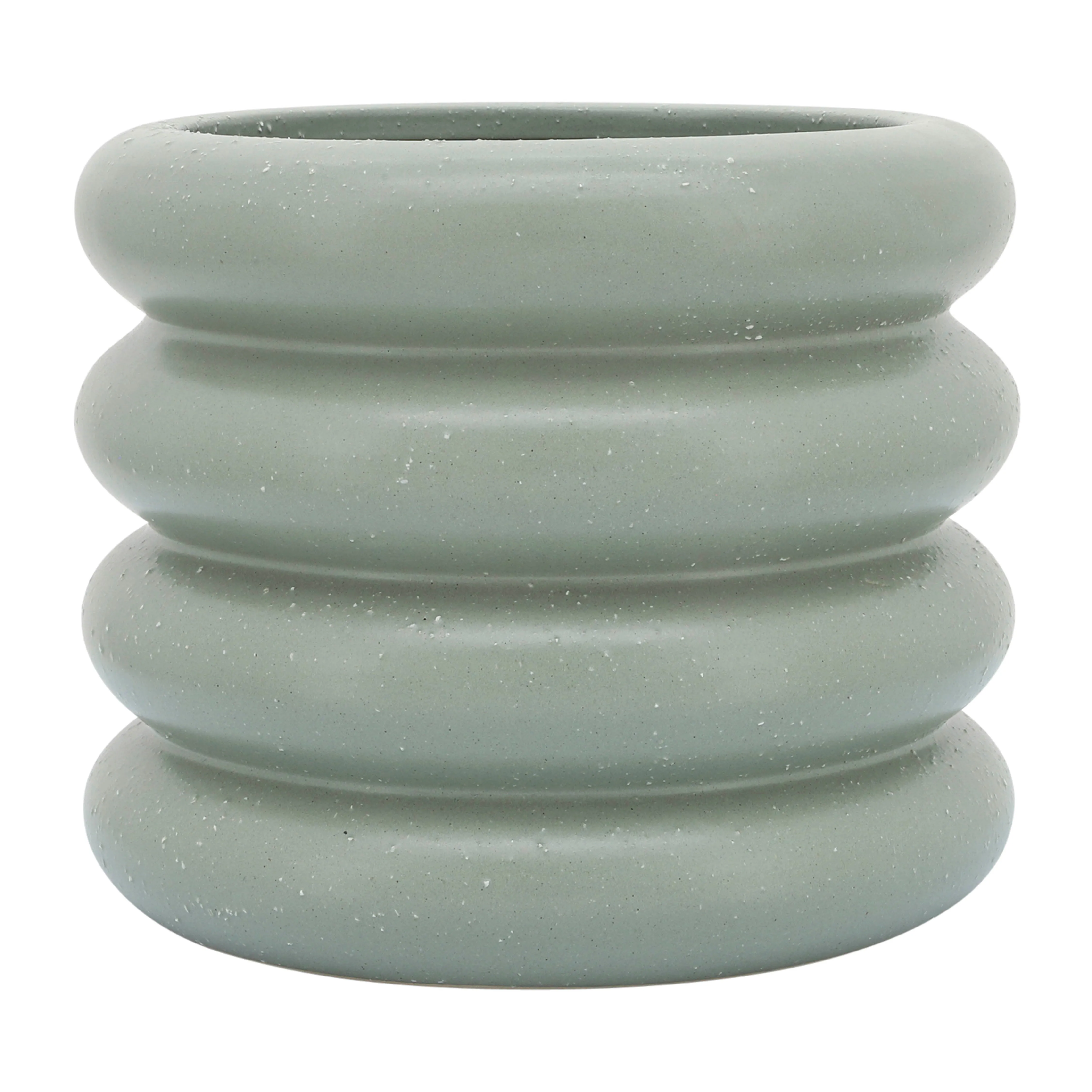 CER, 10" BIBENDUM PLANTER, GREEN