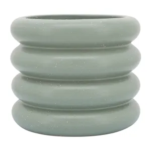 CER, 10" BIBENDUM PLANTER, GREEN