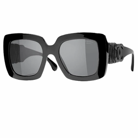 Chanel Ch5474Q Square Sunglasses - Black Acetate & Calfskin Dont Wait Save Today Shop Now Save