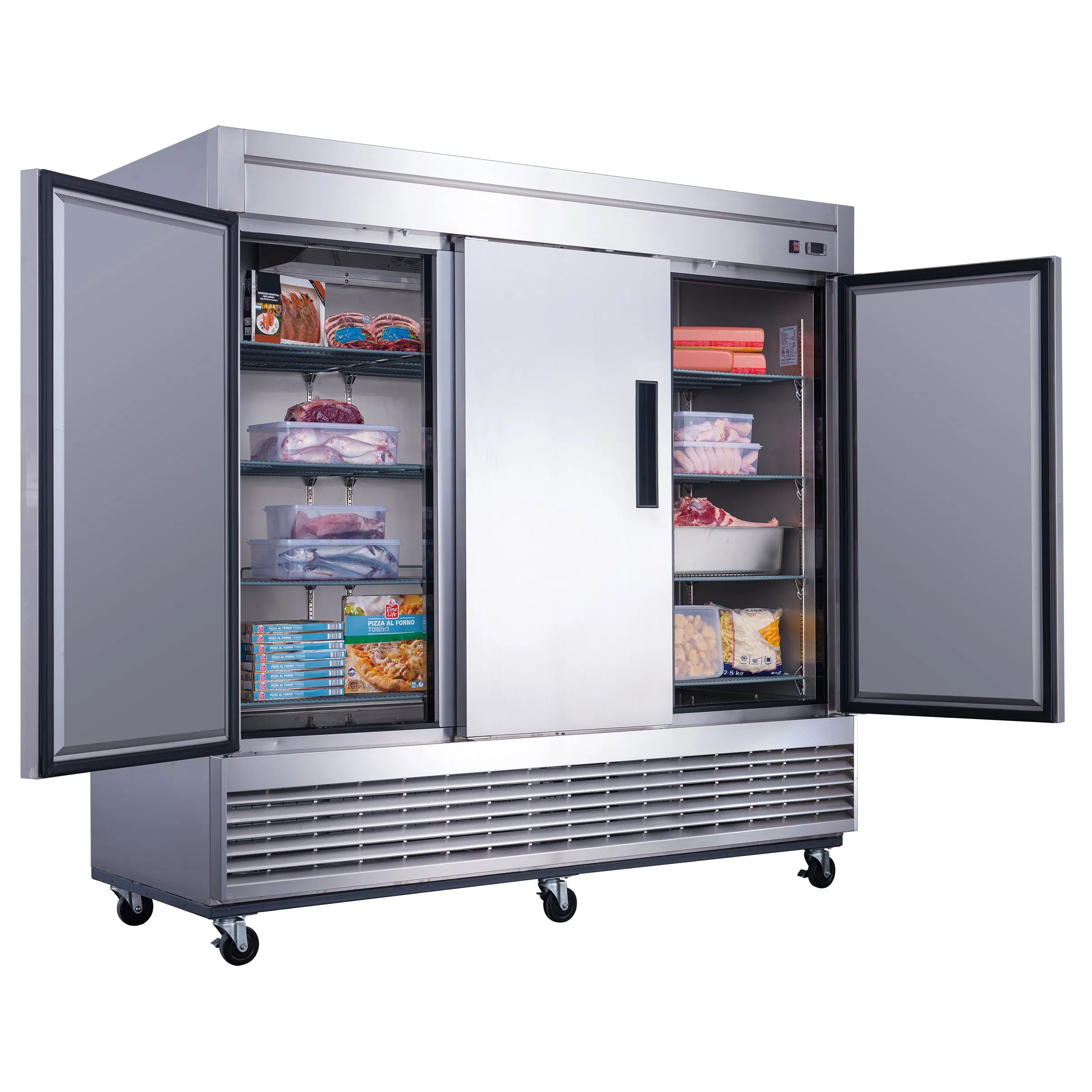 Chef AAA - T83R Commercial 83" Reach-In Refrigerator 3 Solid Door Stainless Steel 64 cu.ft.