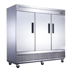 Chef AAA - T83R Commercial 83" Reach-In Refrigerator 3 Solid Door Stainless Steel 64 cu.ft.