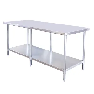 Chef AAA - TL3963, Commercial 96" Work Table 96" x 30" x 34" Stainless Steel  NSF