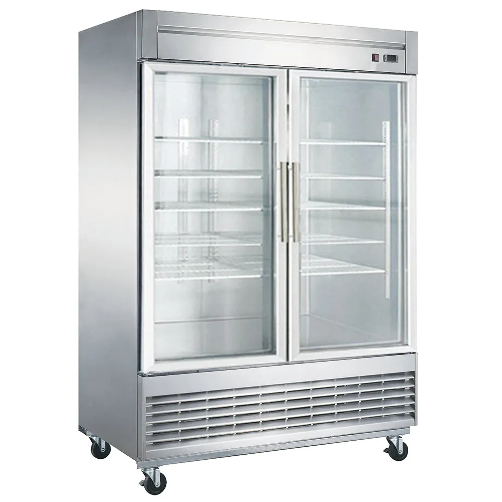 Chef AAA - TR-49BG 55" 2 Glass Door Reach-in Refrigerator 41.7 Cu. ft.