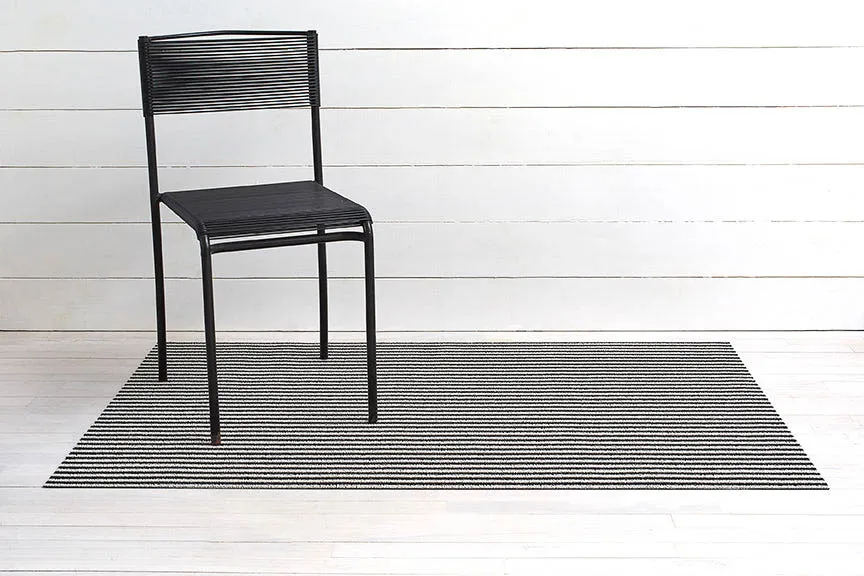 CHILEWICH Shag In Out Utility Door Mat, Breton Stripe/Tuxedo, 61x91cm