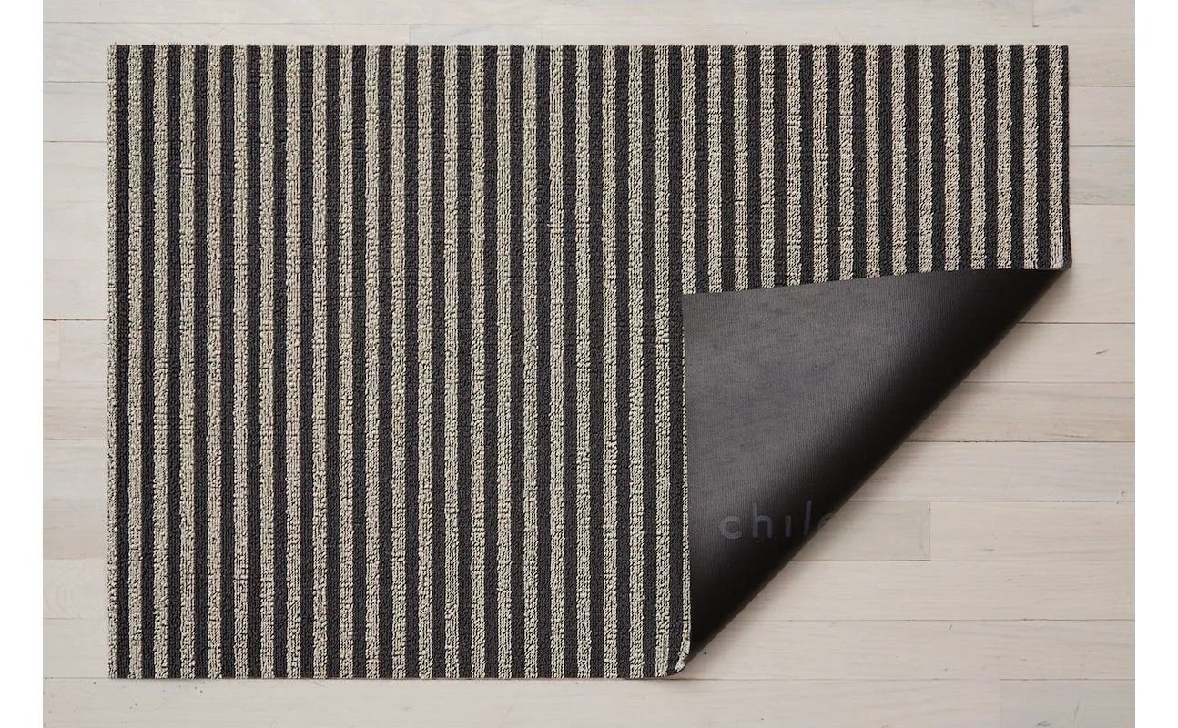 CHILEWICH Utility Door Mat, Shag In Out Mat, Breton Stripe/Gravel, 61x91cm