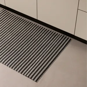 CHILEWICH Utility Door Mat, Shag In Out Mat, Breton Stripe/Gravel, 61x91cm
