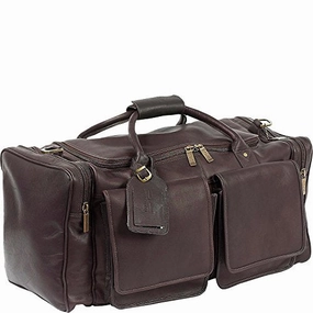 Claire Chase Distressed Hampton Leather Duffel Bag In Cafe MustShop Sale