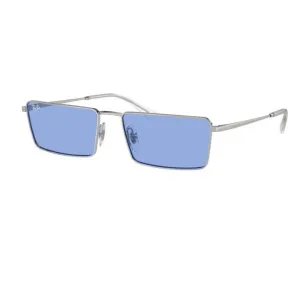 Hot Price Drop Trending Now Discount Ray-Ban Emy Rb3741 003/80 56 - Silver Frame With Blue Lens