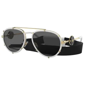 Versace Ve2232 147187 Sunglasses - White Frame, Dark Grey Lens Steal Todays Offer