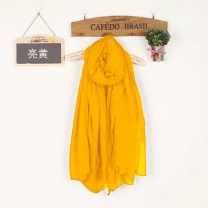 Shop Grab Savings Big Clearance Event Women'S Solid Color High Quality Linen Cotton Scarves For Winter/Autumn - 20 Colour