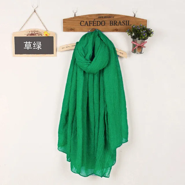 Women'S Solid Color High Quality Linen Cotton Scarves For Winter/Autumn - 20 Colour Today Only Steal Shop Hot Picks