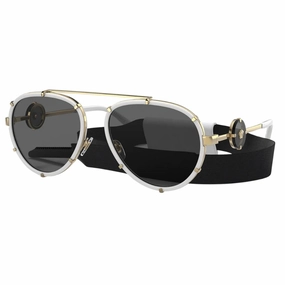 Versace Ve2232 147187 Sunglasses - White Frame, Dark Grey Lens Steal Todays Offer