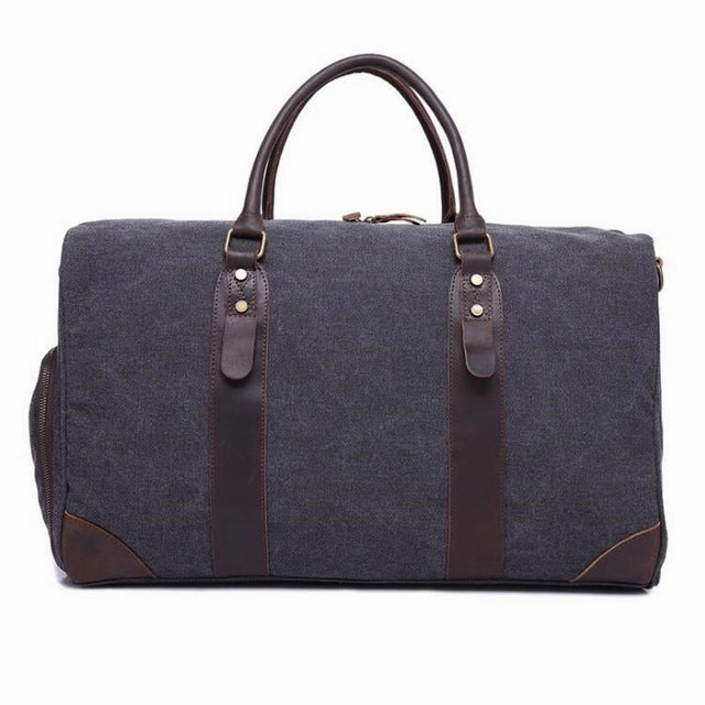 Flash Offer Today Canvas Leather Men Bucket Travel Bags Carry On Luggage Bags Men Duffel Bags Travel Tote Large