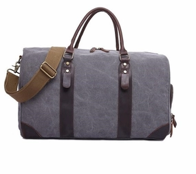 MustShop Sale Last Chance Offer Canvas Leather Men Bucket Travel Bags Carry On Luggage Bags Men Duffel Bags Travel Tote Large