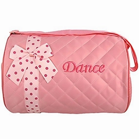 Big Sale Today Duffel Dance Bag With Polka Dot Bow (Light Pink)