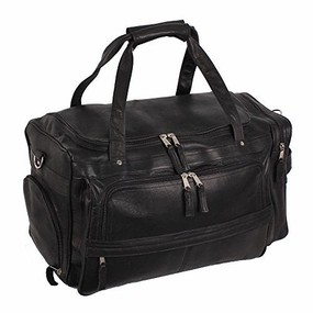 Special Occasion Discount Latico Leathers Berkeley Bag, Black, Easy Entry Travel Bag For All Occasions, Adjustable Duffel