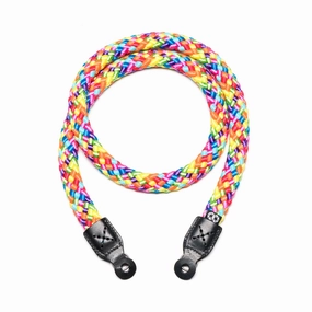 Cooph Braided Camera Strap With Split Ring, 49.2" (125Cm) - Rainbow Trending Hot Deal