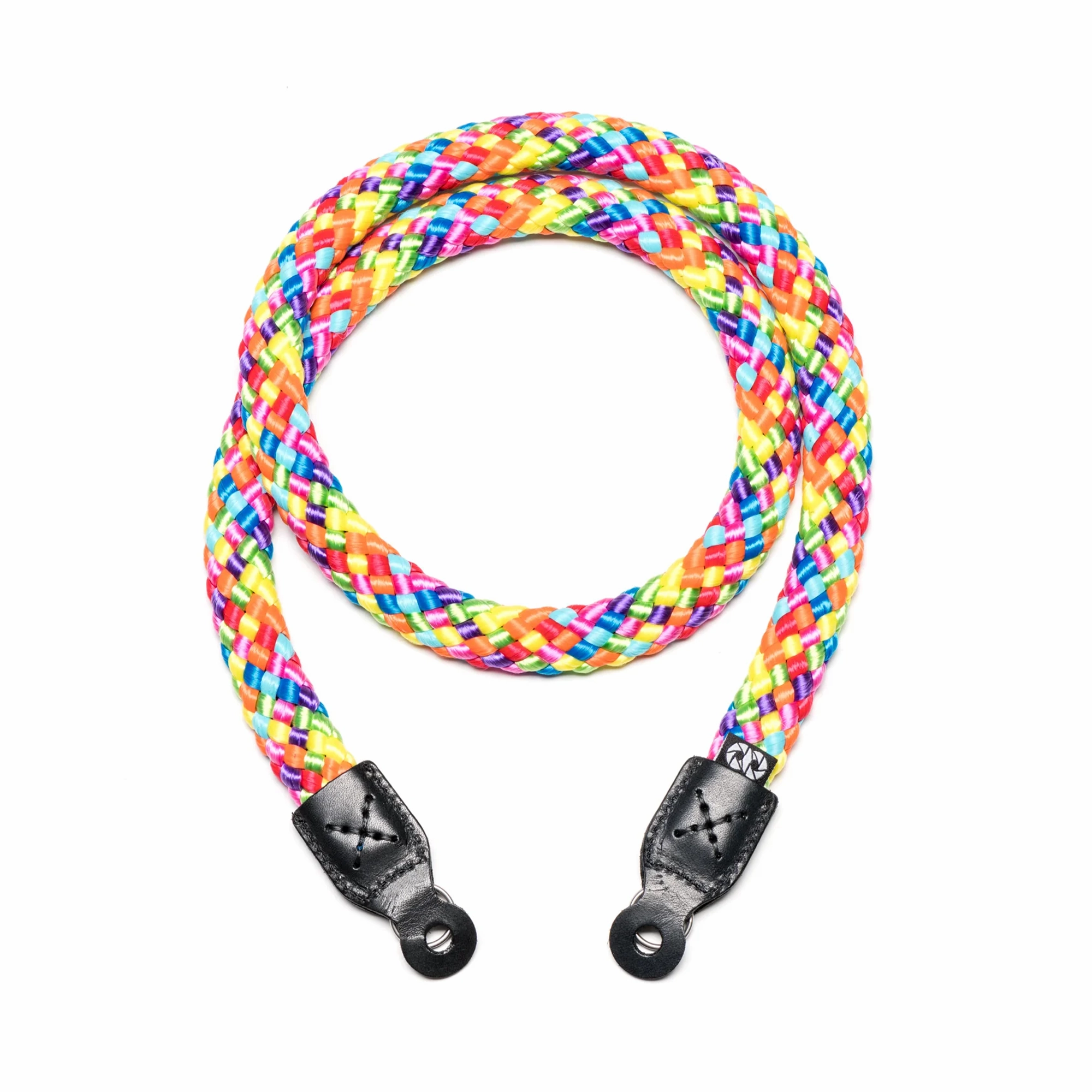 Cooph Braided Camera Strap With Split Ring, 49.2" (125Cm) - Rainbow Trending Hot Deal