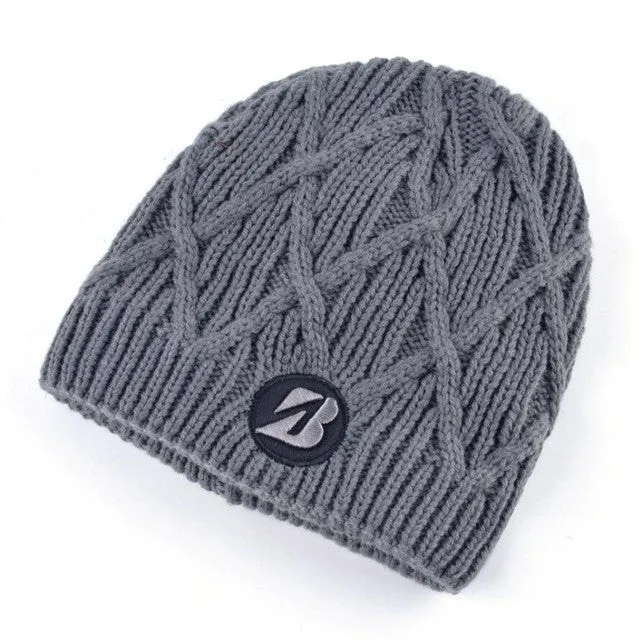 Trending Deals Today Skullies Beanies 2017 - Winter Knitted Hats For Men  - Black,Grey,Red,Yellow