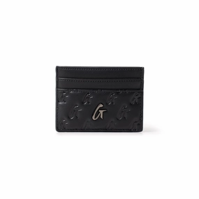Monogram Gunmetal Card Holder - Black Big Sale Today Shop Todays Picks