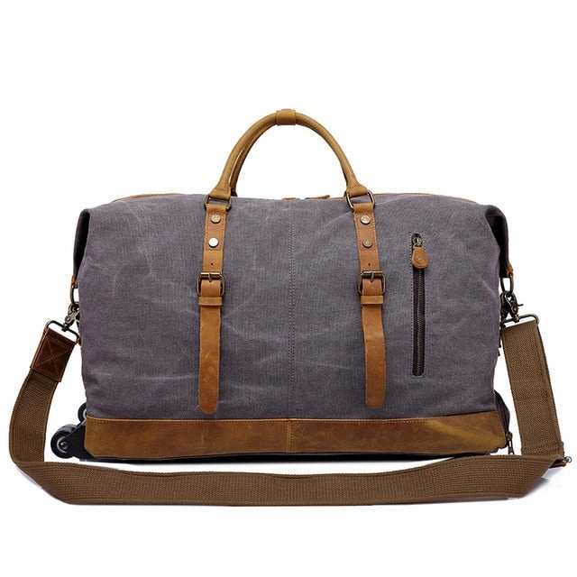 Perfect Gift Sale Today Only Offer Canvas Leather Men Travel Carry On Luggage Bags Men Duffel Bag Travel Tote Large Capacity Weekend