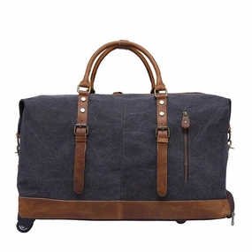 Flash Sale Alert Clearance Alert Now Canvas Leather Men Travel Carry On Luggage Bags Men Duffel Bag Travel Tote Large Capacity Weekend