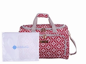 Jenni Chan Adra 2-Piece Set 17" 311 Duffel Bag, Red, One Size Best Deal Today