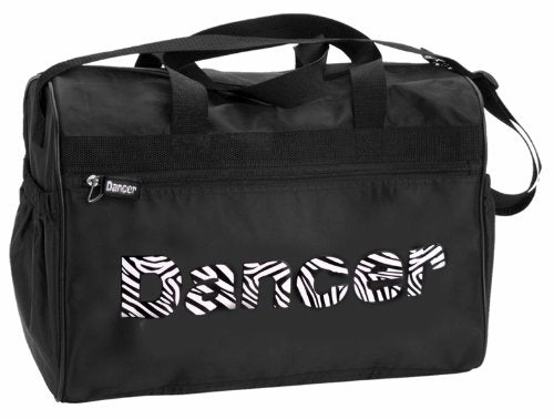 Hot Offer Inside Dansbagz Zebra"Dancer" Duffel Bag One Size Black