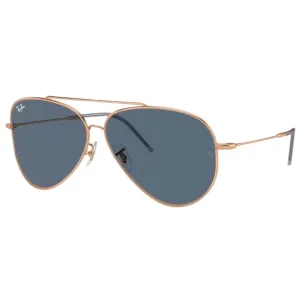 Mega Hot Offer Ray-Ban Aviator Reverse Rbr0101S 92023A Rose Gold, Blue Lens