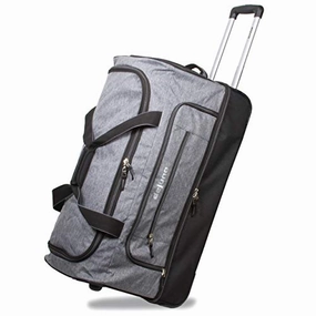 Dejuno 28" Lightweight Denim Drop Bottom Rolling Duffel Bag-Grey, One Size Best Deal Today