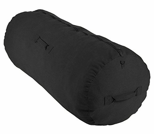 Hot Clearance Now Deluxe Duffel Bag W/Zipper, Black - 42"X15"X15"